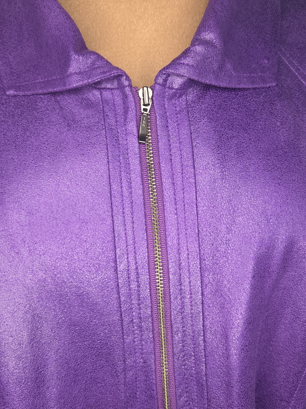Nancy Bolen City Girl Purple Women's Zip-Front Jacket Size XL - Picture 4 of 9
